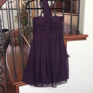 Single Strap Plum Cocktail Dress